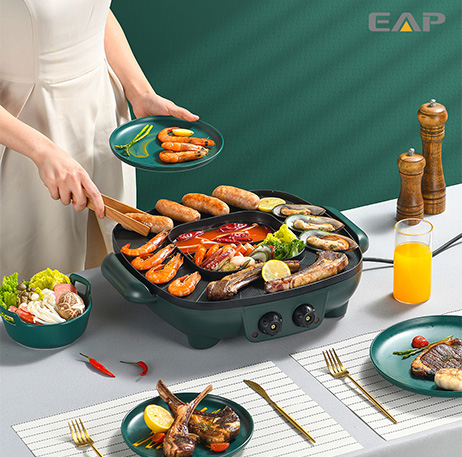 Innovative Multi-functional Electric Grill with Hot Pot