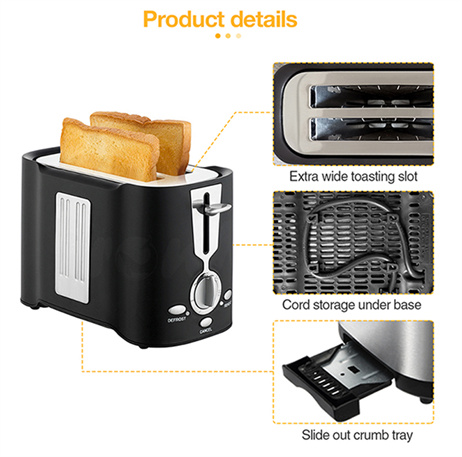 Stainless Steel Two-Piece Bread Toaster for Breakfast Sandwich